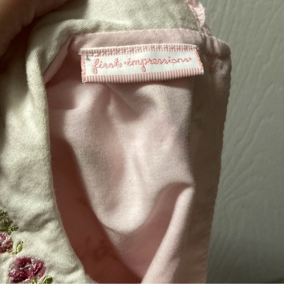 First impressions Floral Pink rose toddler Dress 18mo - Picture 8 of 13